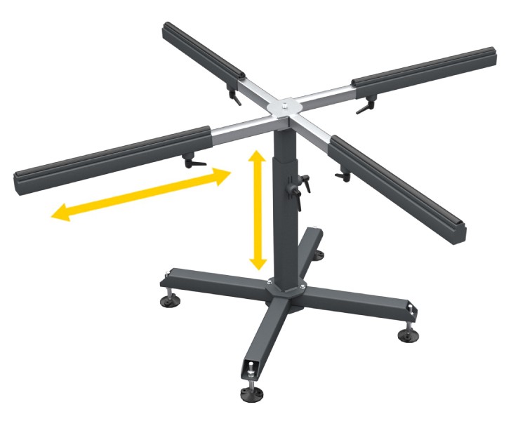 Manual assembly benches EDGE Height-extendible support surface Emmegi